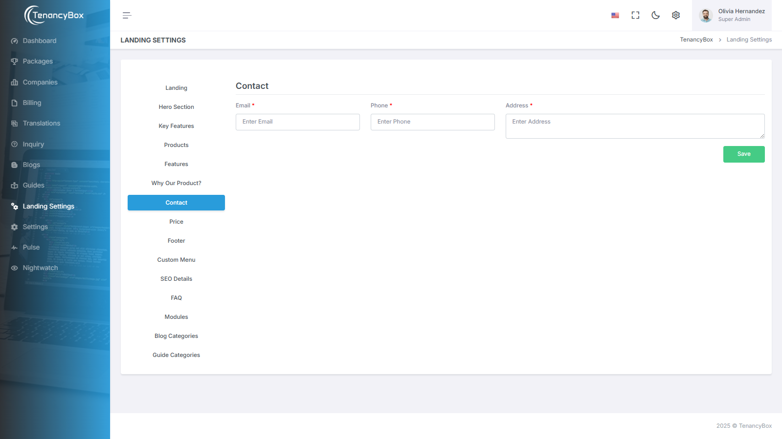 Contact Settings