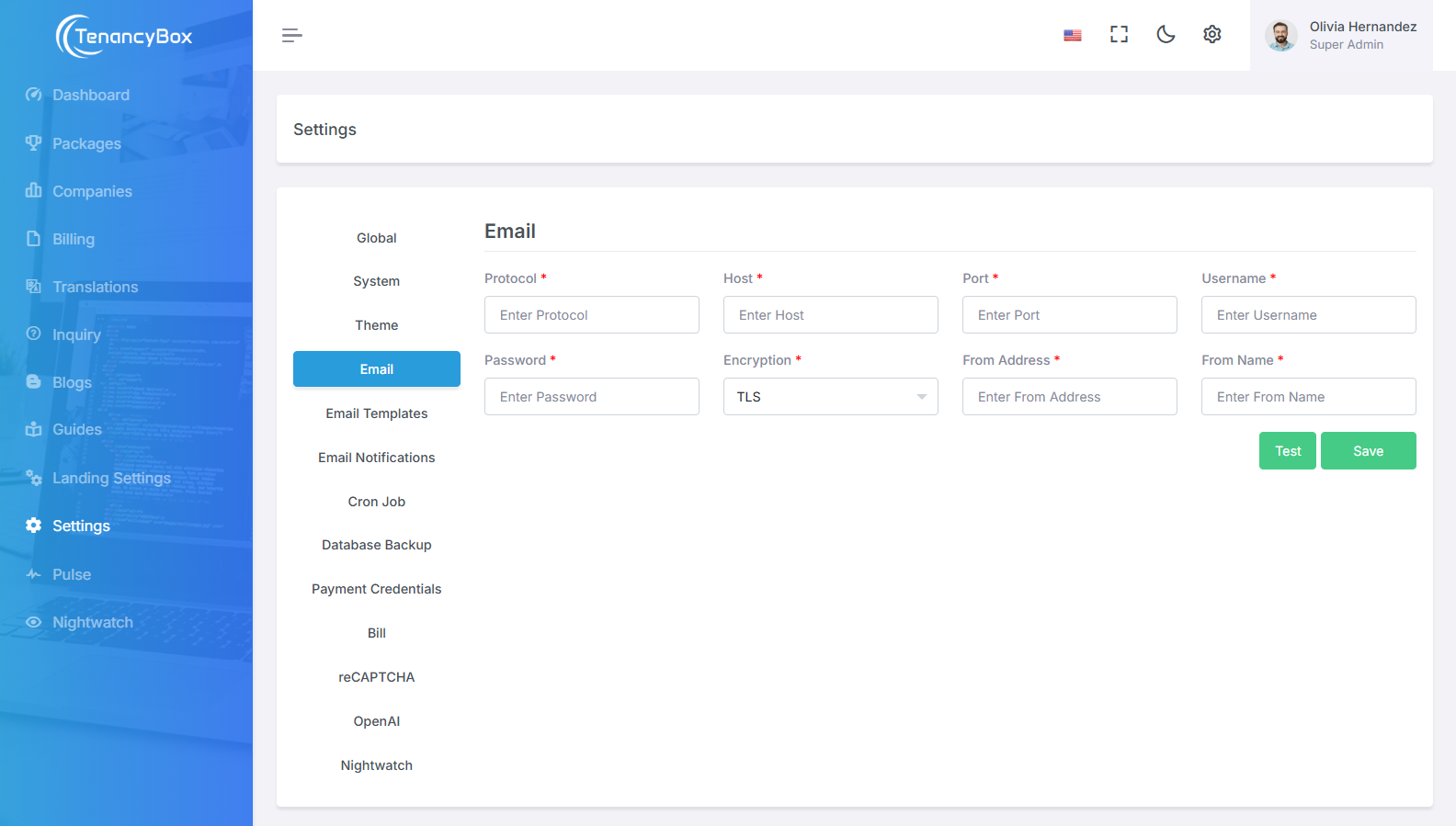 Email Settings