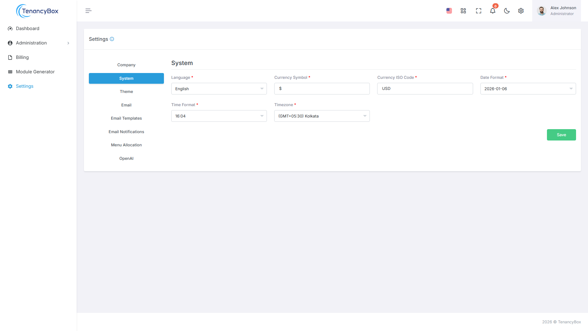 System Setting