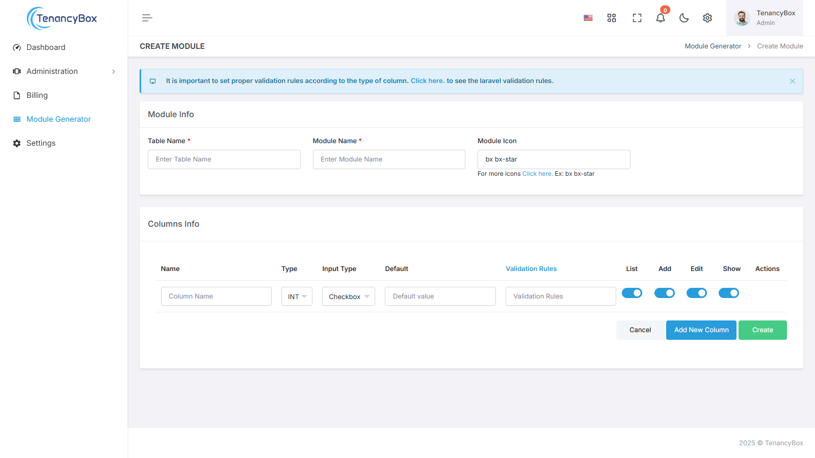How to create a new module?